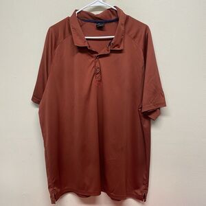 Men's Oakley Aero Eclipse w/Hydrolix Fabric Red Golf Polo Shirt XXL Burnt Orange